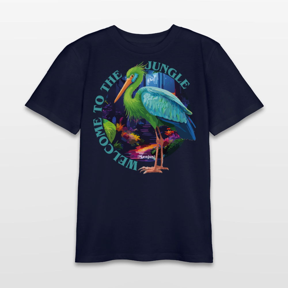 MNJS TEENS Bio T-Shirt mit WELCOME TO THE JUNGLE PRINT - Navy