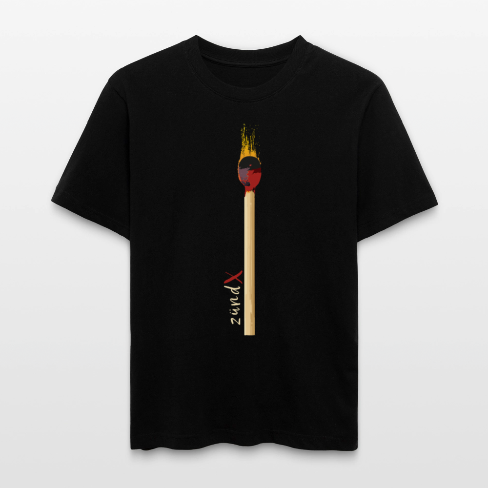 Unisex Bio-T-Shirt mit zündX PRINT - Schwarz