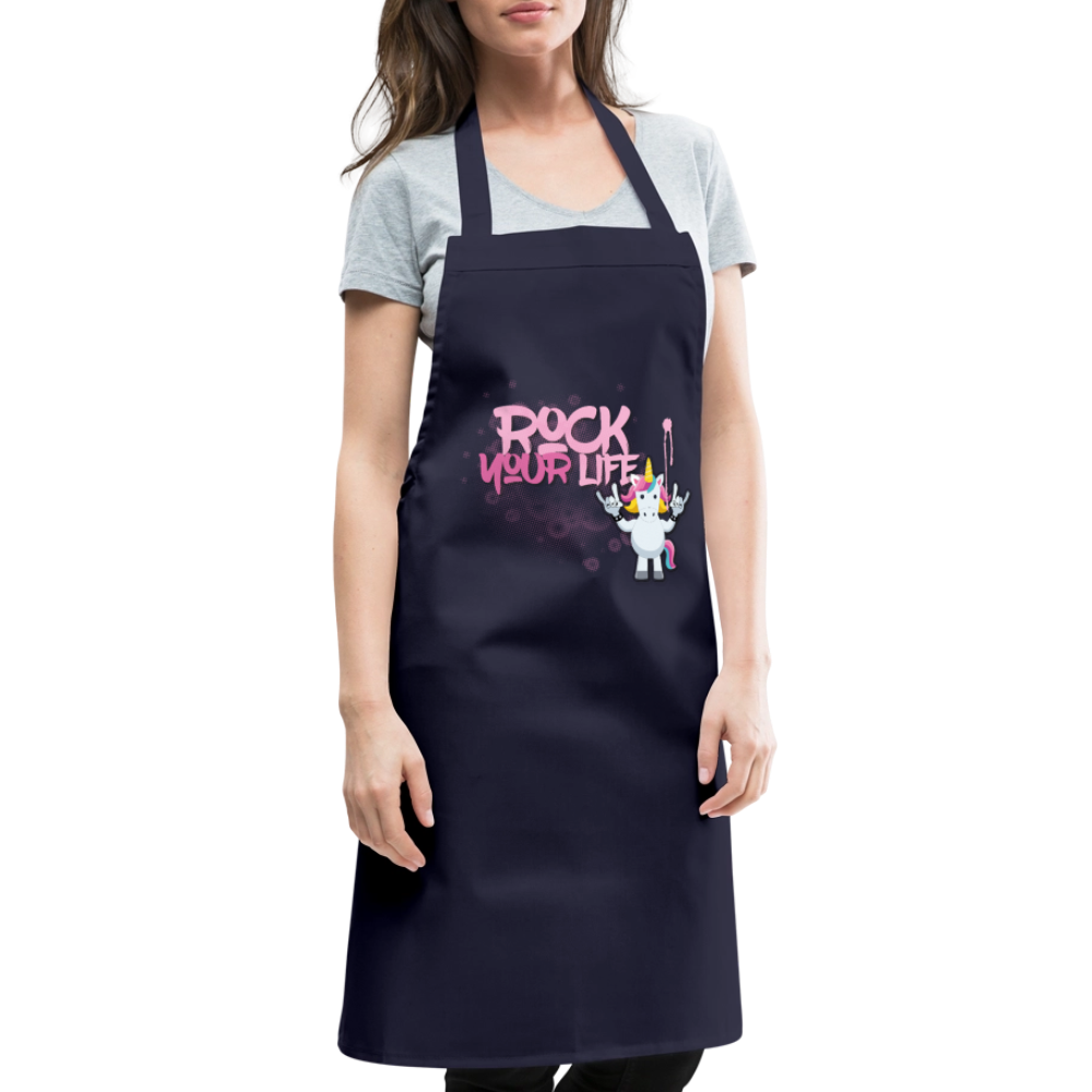 Kochschürze mit ROCK YOUR LIFE PRINT - Navy