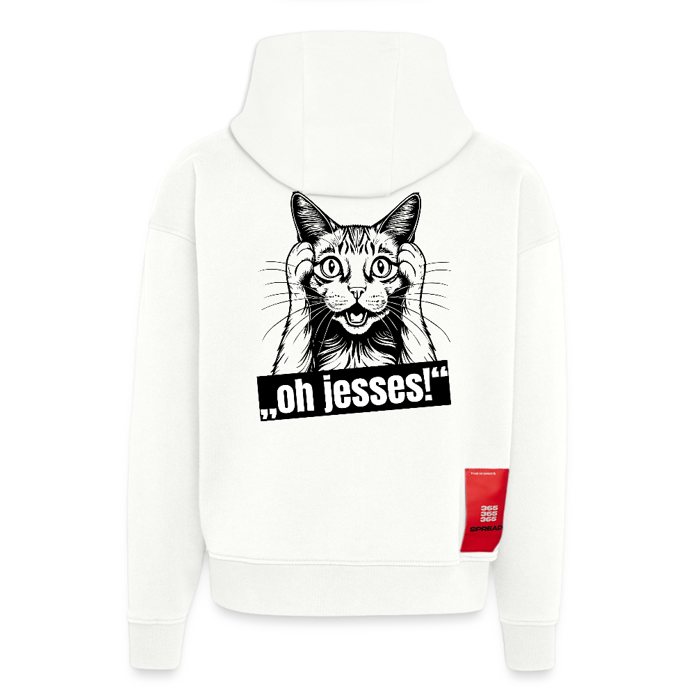 Heavyweight Oversized Organic Hoodie mit OH JESSES PRINT - OFF WHITE