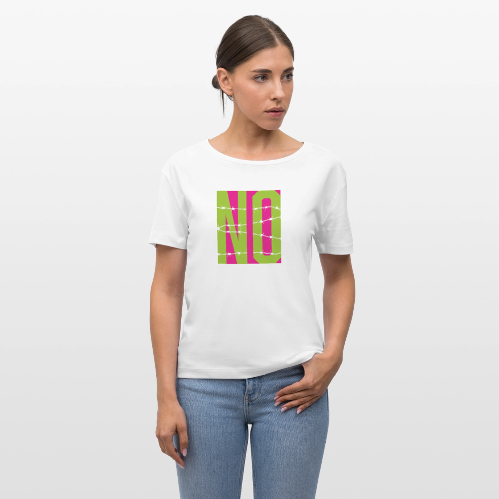 Frauen T-Shirt mit NO PRINT - Weiß