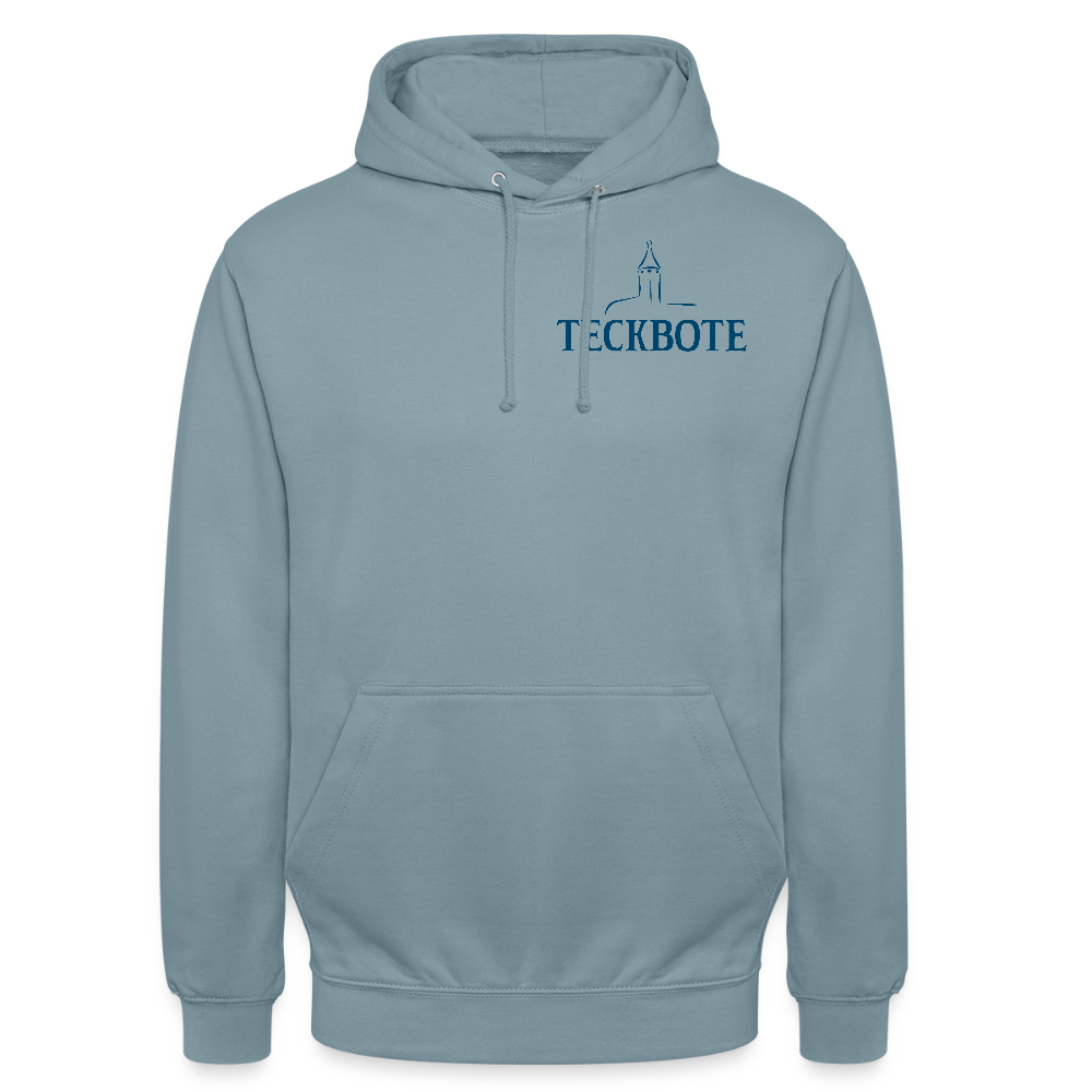 Unisex Hoodie mit TECKBOTE PRINT - Nebelblau