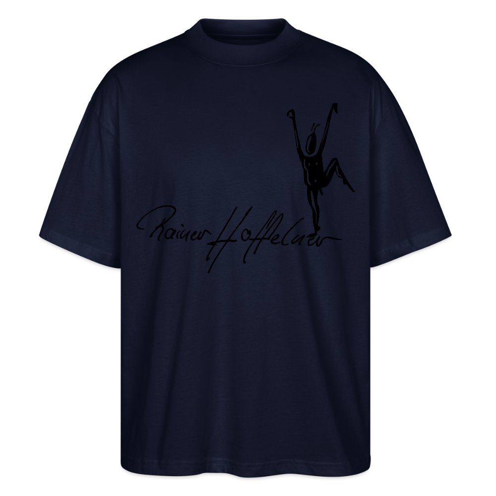 Oversized Unisex T-Shirt mit TUSCHEMÄNNCHEN PRINT - Navy