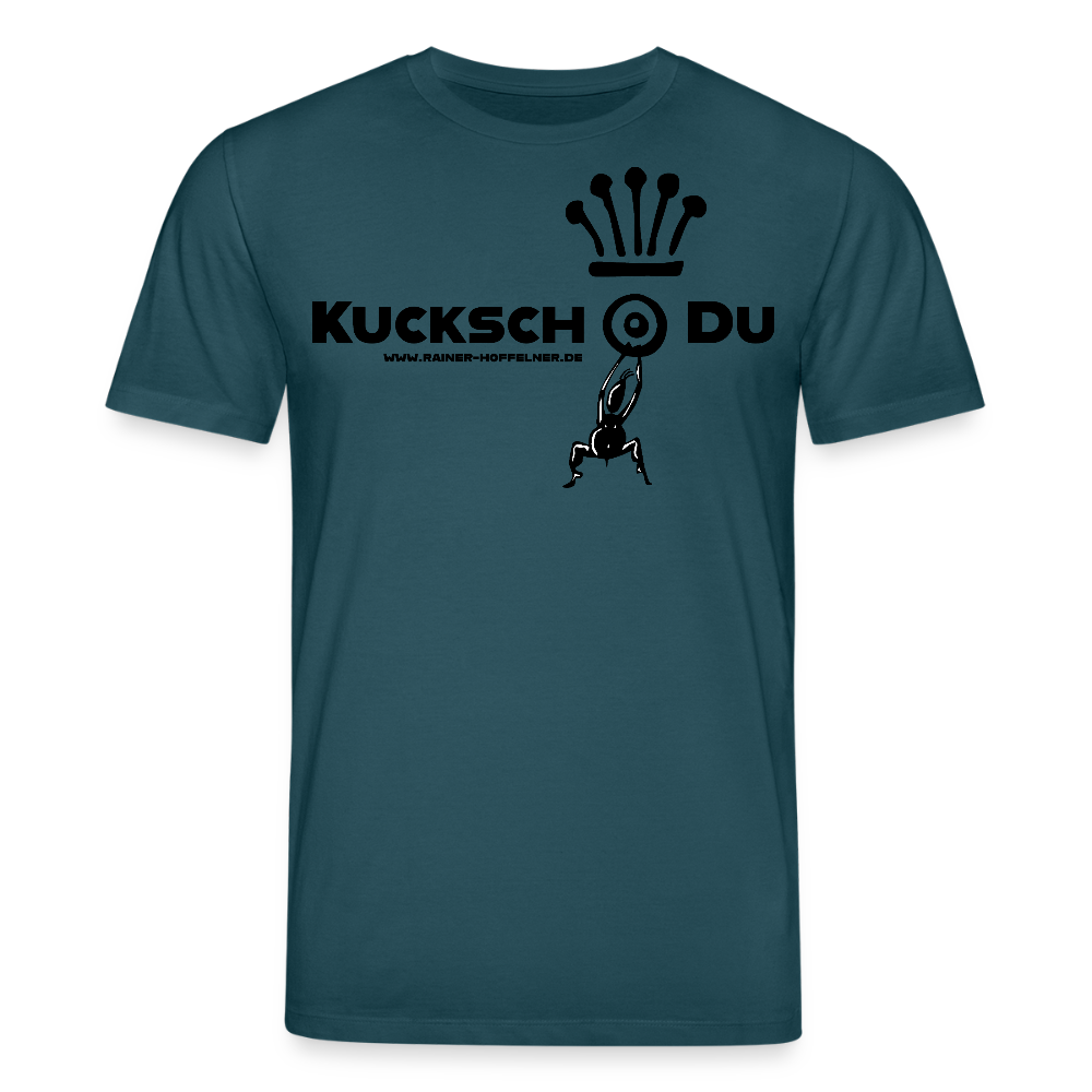 Unisex Bio-T-Shirt mit KUCKSCH DU PRINT - Dunkles Petrol