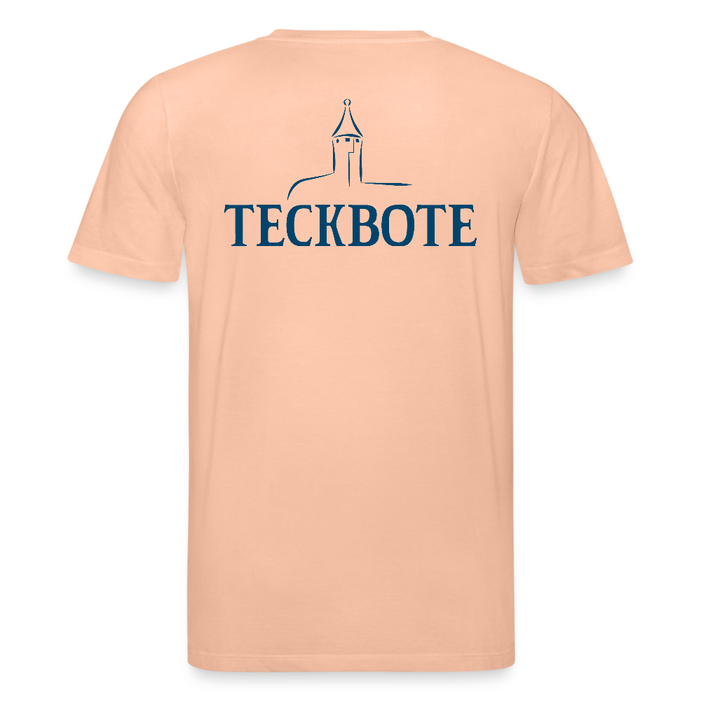 Unisex Bio-T-Shirt mit TECKBOTE PRINT - Pfirsich