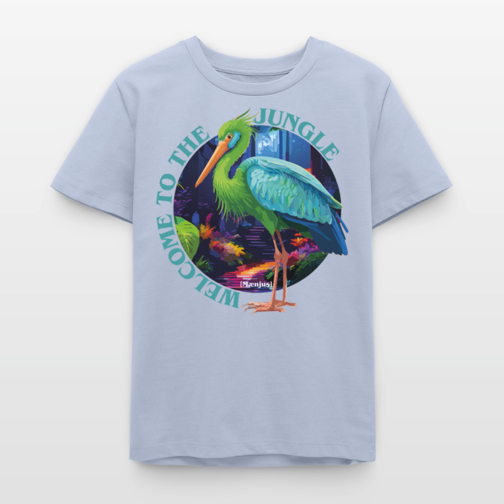 MNJS TEENS Bio T-Shirt mit WELCOME TO THE JUNGLE PRINT - Lavendel-Violett