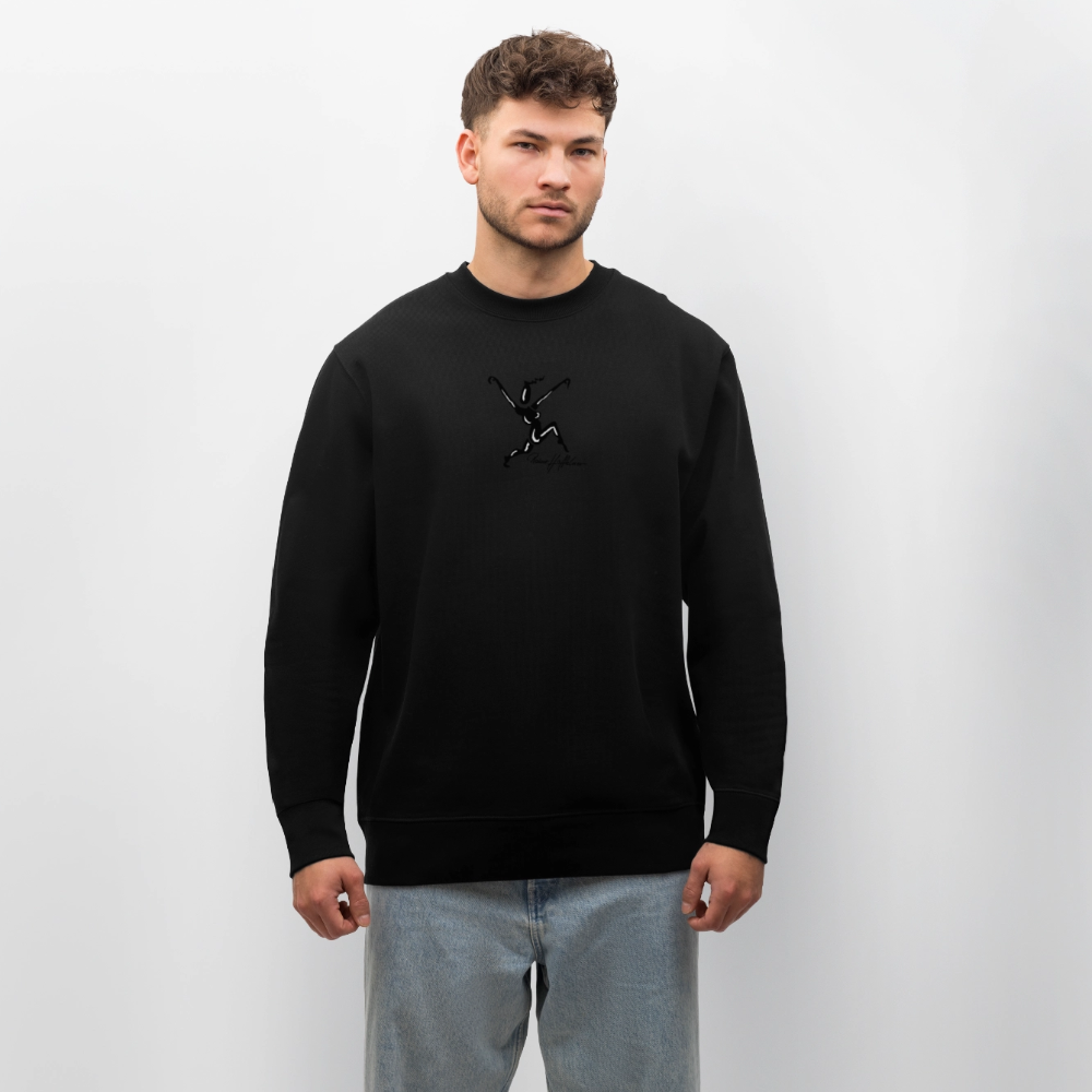 Unisex Bio-Sweatshirt mit TUSCHEWEIBCHEN PRINT - Schwarz