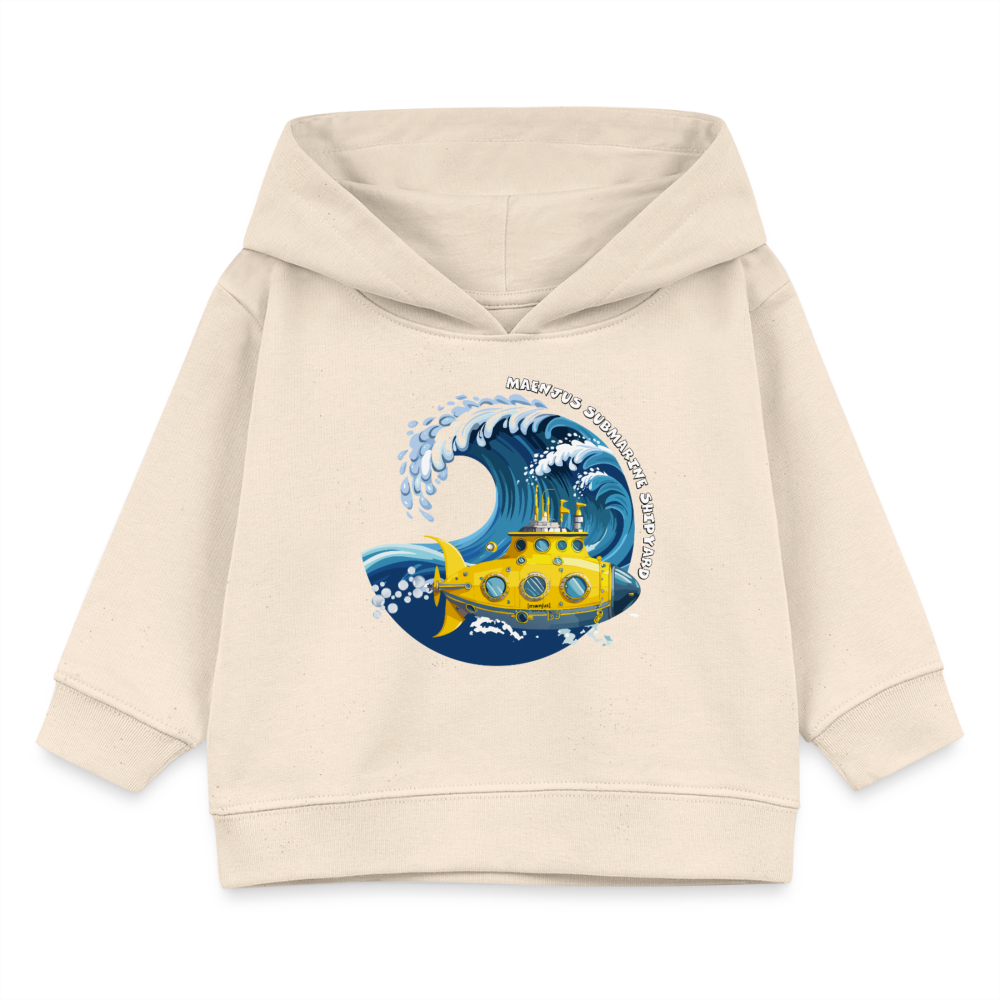 MNJS KIDS Bio Hoodie mit SUBMARINE SHIPYARD PRINT - Weißgrau