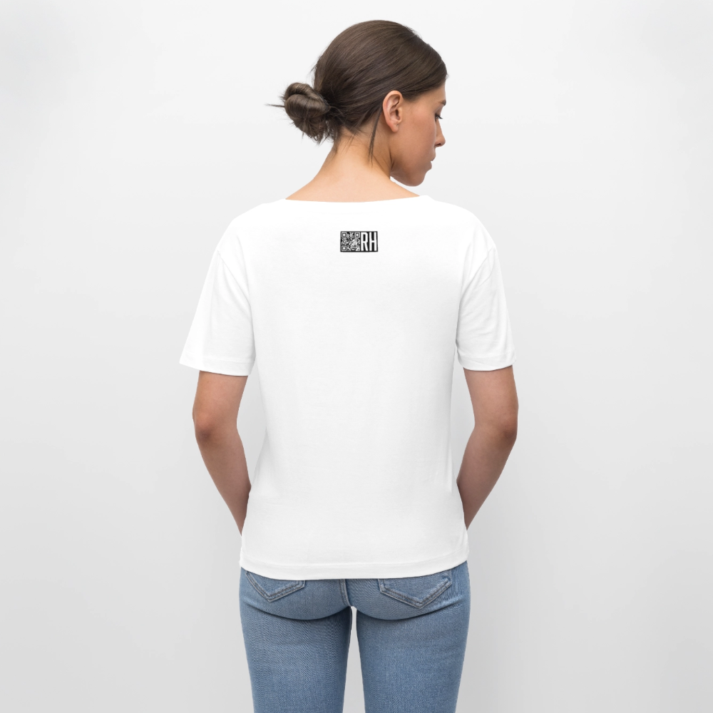 Relaxed Rundhals Frauen Bio-T-Shirt mit TUSCHEWEIBCHEN PRINT - Weiß