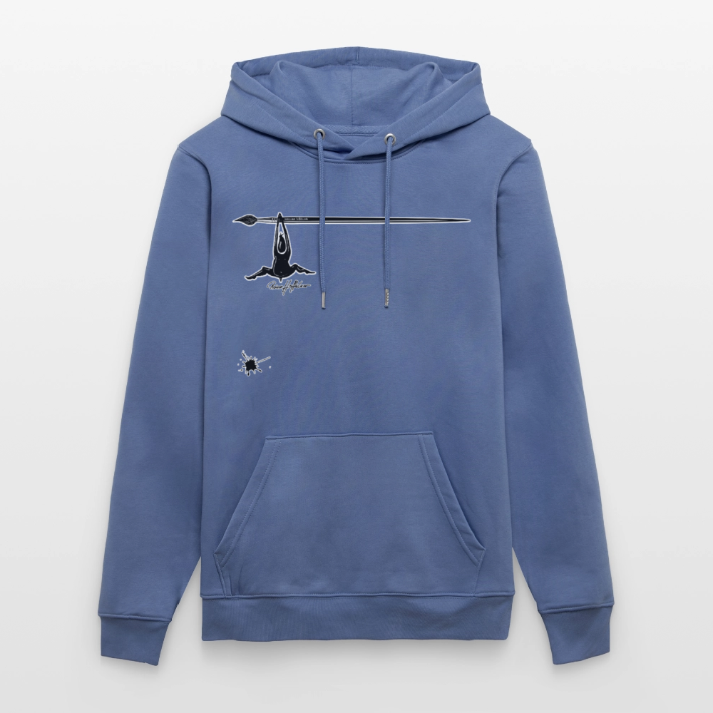 Unisex Hoodie mit TUSCHEMÄNNCHEN PRINT - Blau