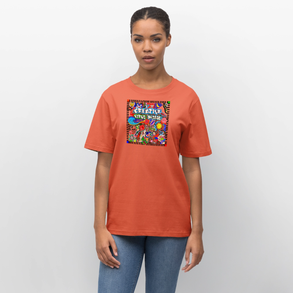 Unisex Bio-T-Shirt mit CREATIVE VIRUS INSIDE PRINT - Hellrot