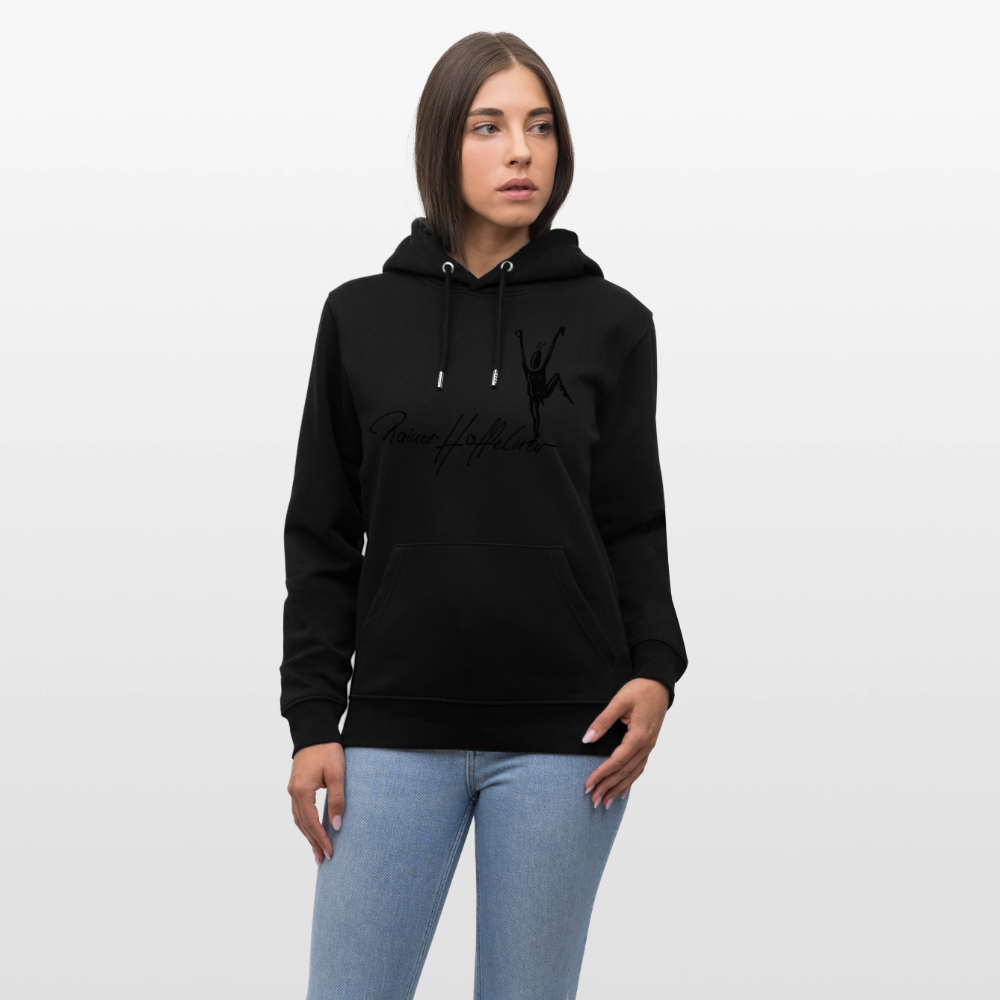 Unisex Bio-Hoodie mit TUSCHEMÄNNCHEN PRINT - Schwarz
