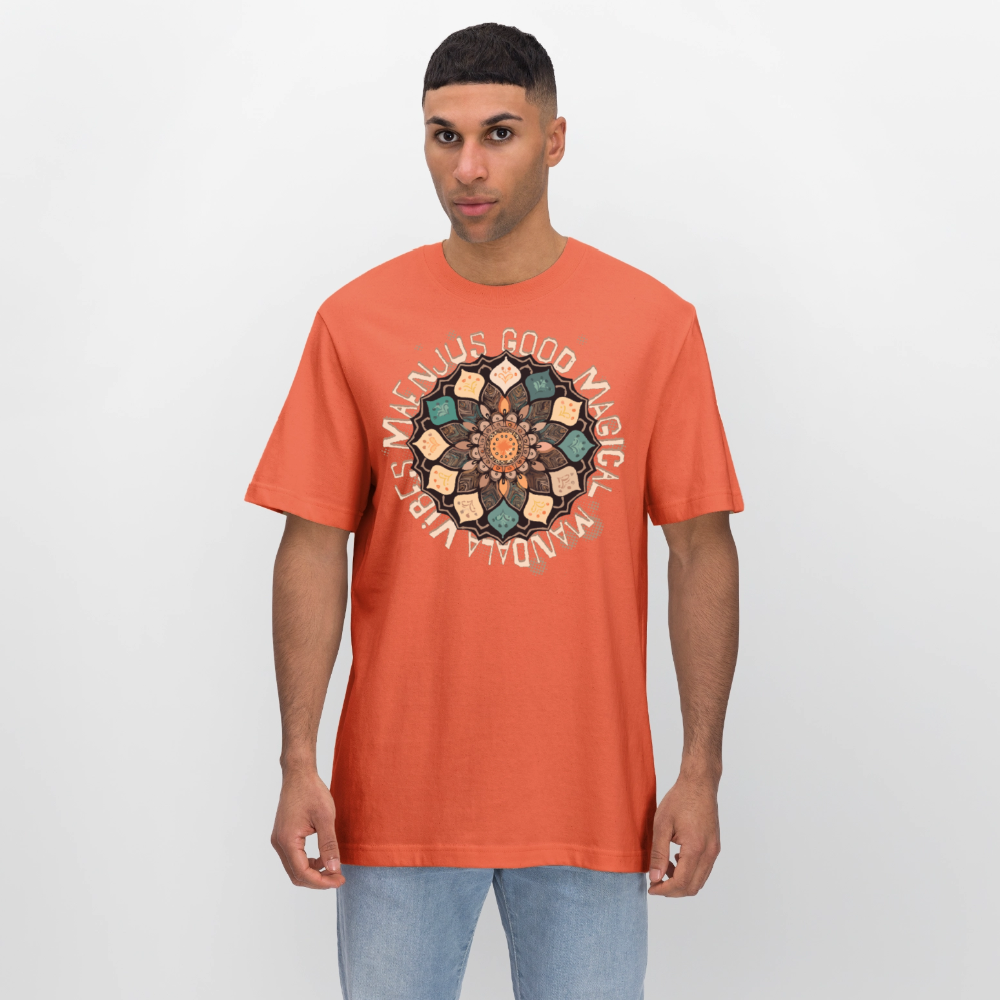 Unisex Bio-T-Shirt mit MANDALA VIBES PRINT - Hellrot