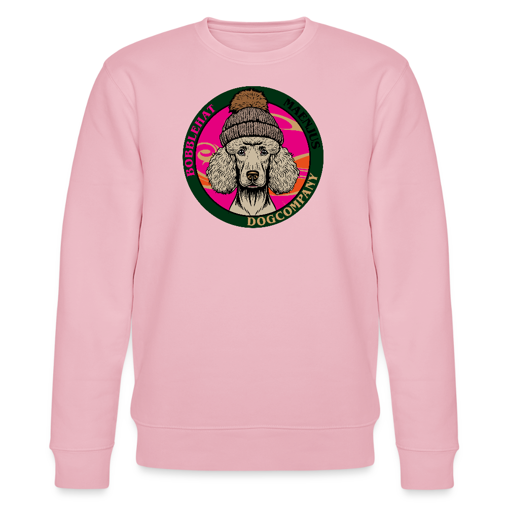 Unisex Bio-Sweatshirt mit BOBBLEHAT DOGCOMPANY PRINT - Hellrosa