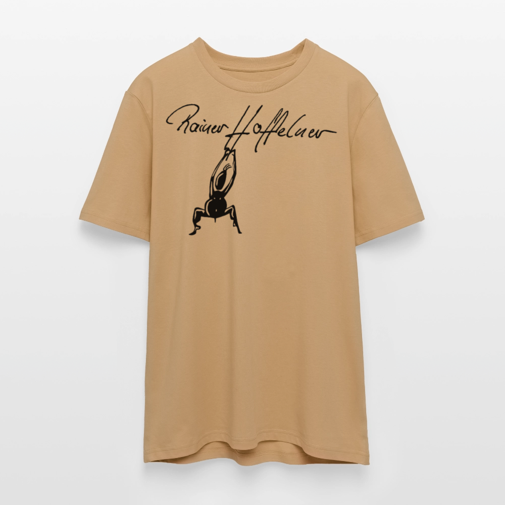 Unisex Bio-T-Shirt mit TUSCHEMÄNNCHEN PRINT - Karamell