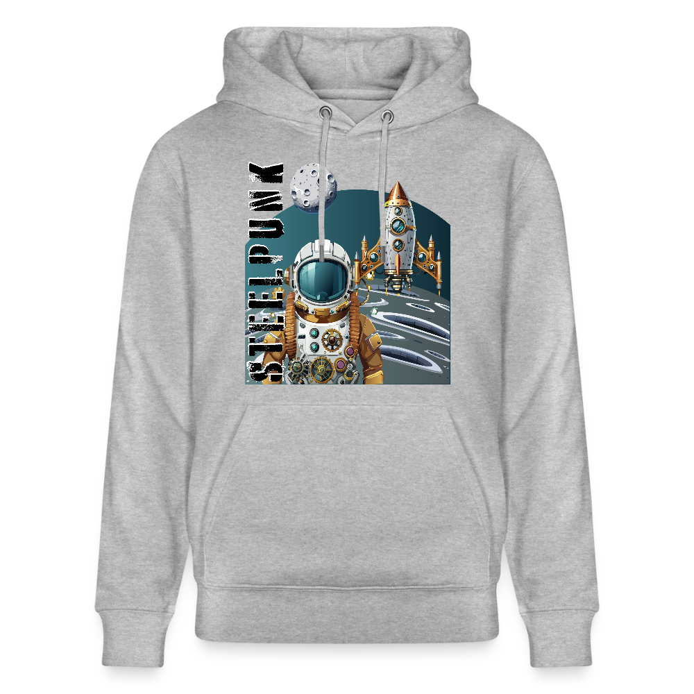 Unisex Hoodie mit STEELPUNK PRINT - Grau meliert