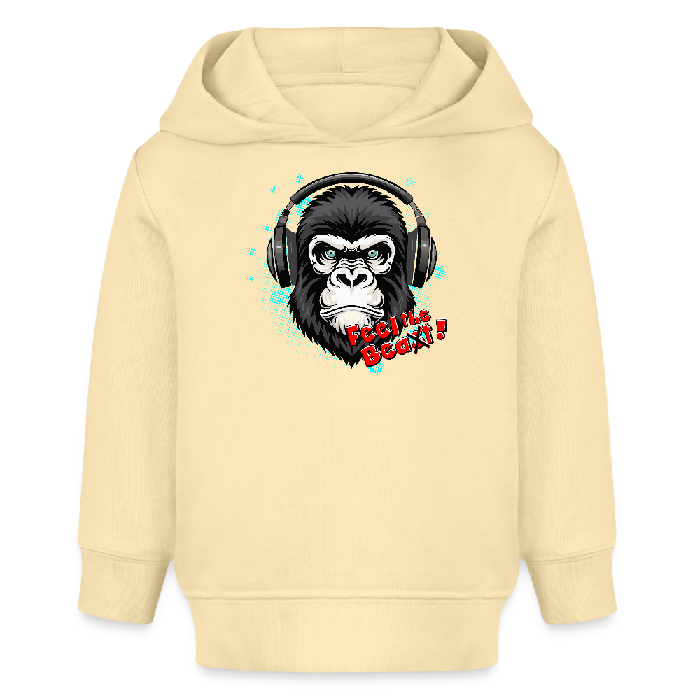 MNJS KIDS Bio Hoodie mit FEEL THE BEA(S)T PRINT - Creme