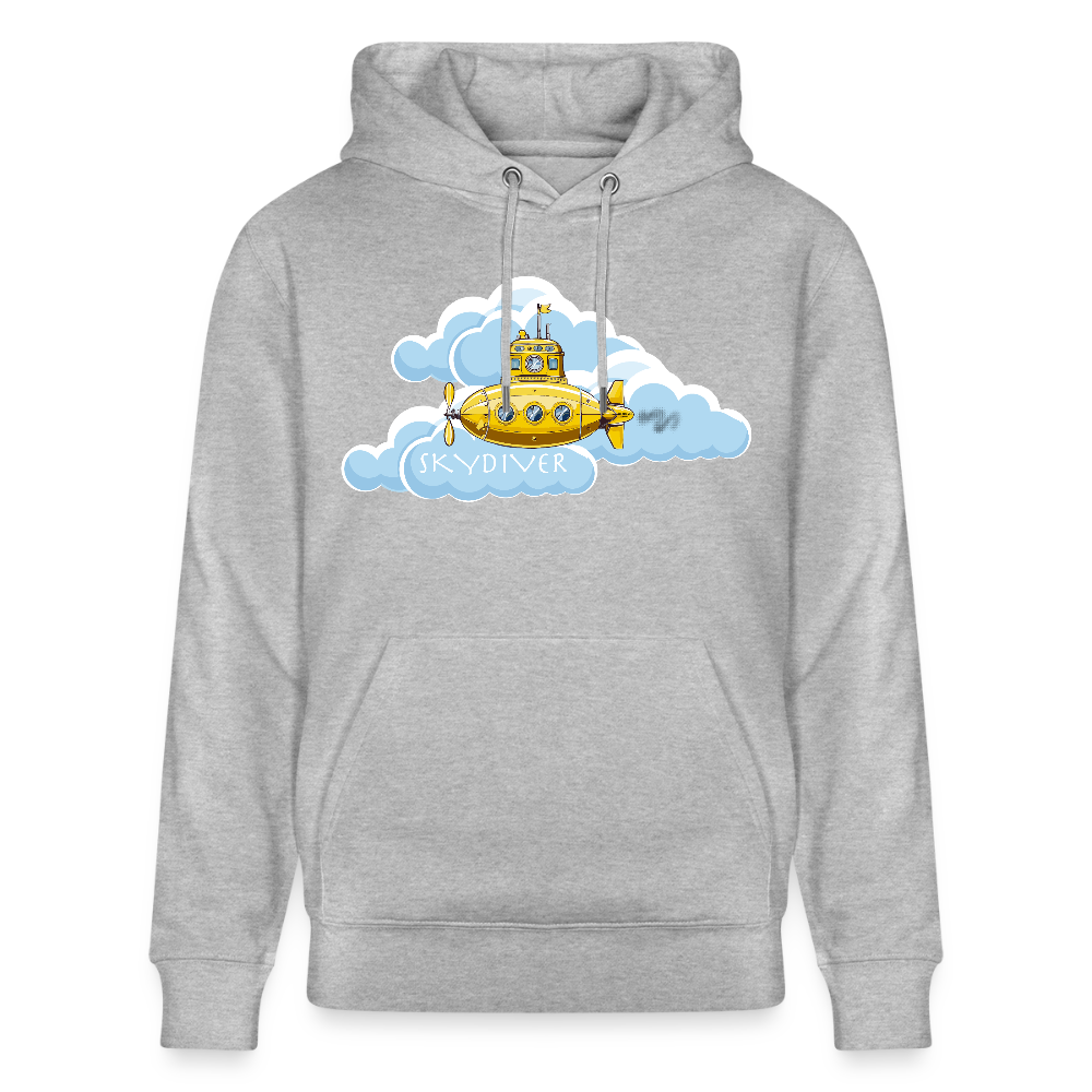 Unisex Hoodie mit SKYDIVER PRINT - Grau meliert