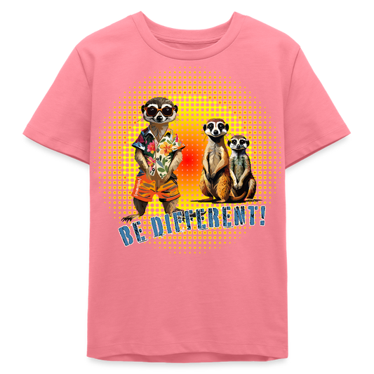 MNJS TEENS Bio T-Shirt mit BE DIFFERENT PRINT - Pink