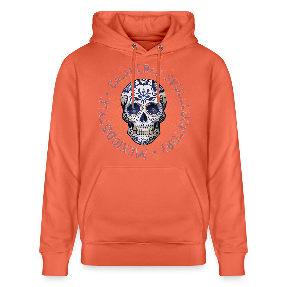 Unisex Hoodie mit CALAVERAS SKULL PRINT - Hellrot
