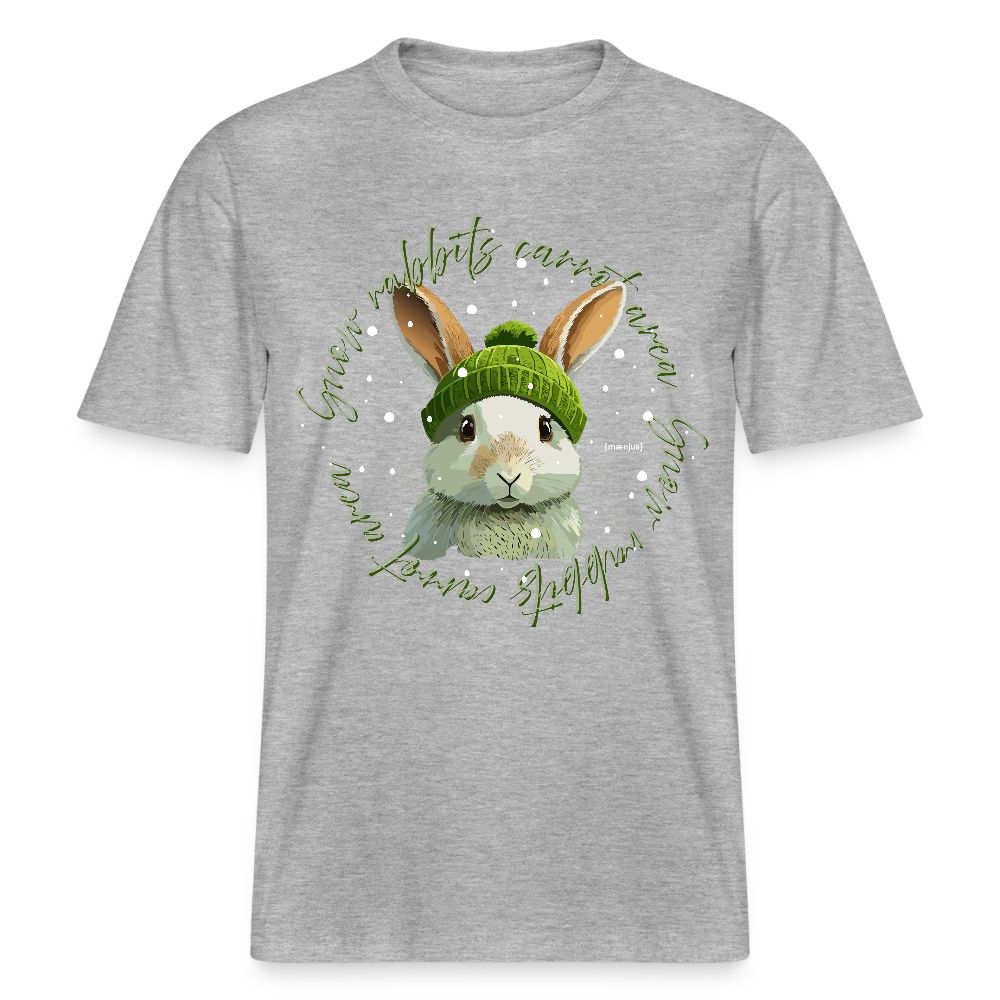 Unisex Bio-T-Shirt mit SNOW RABBITS CARROT AREA PRINT - Grau meliert