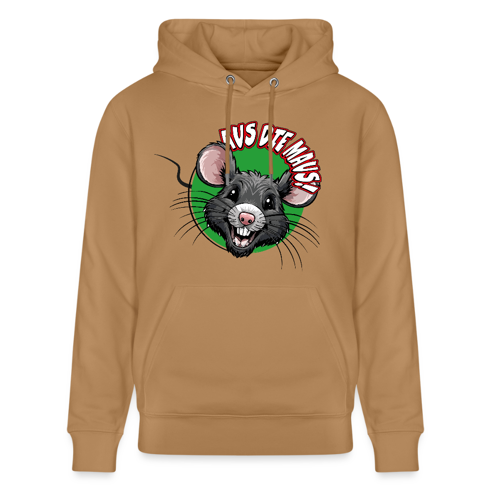 Unisex Hoodie mit AUS DIE MAUS PRINT - Karamell