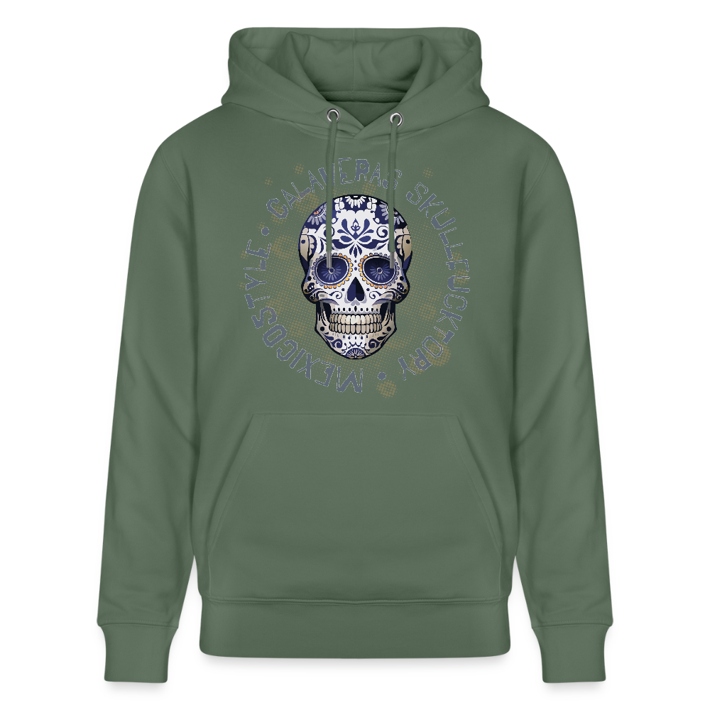Unisex Hoodie mit CALAVERAS SKULL PRINT - Tanngrün