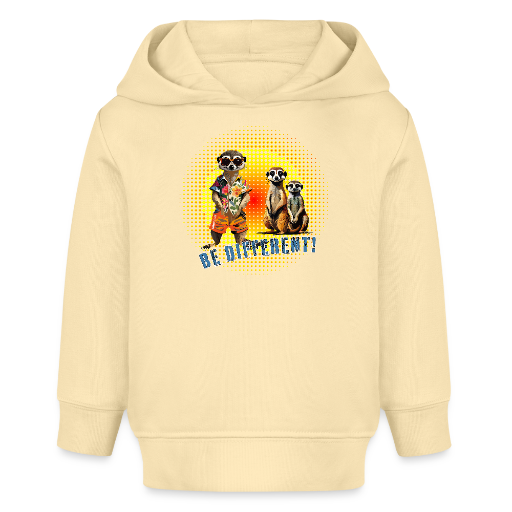 MNJS KIDS Bio Hoodie mit BE DIFFERENT PRINT - Creme