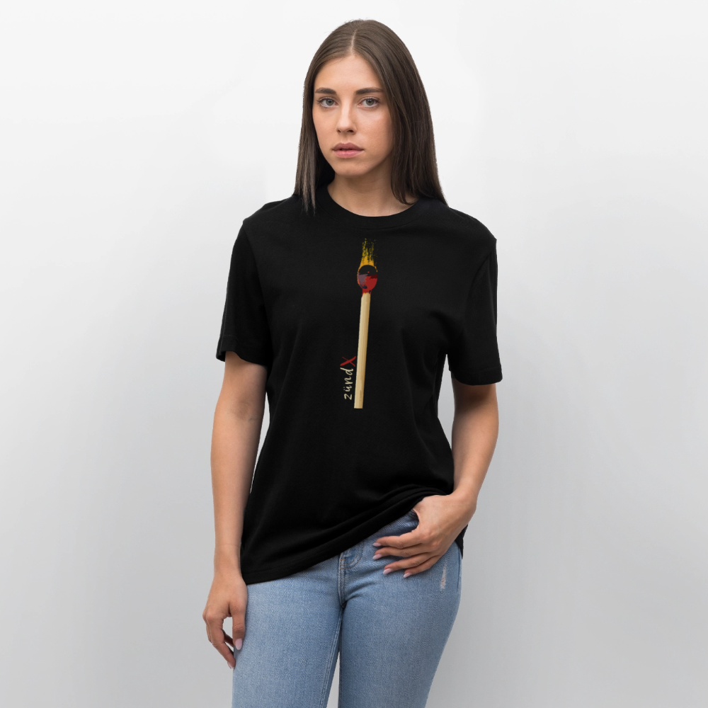Unisex Bio-T-Shirt mit zündX PRINT - Schwarz