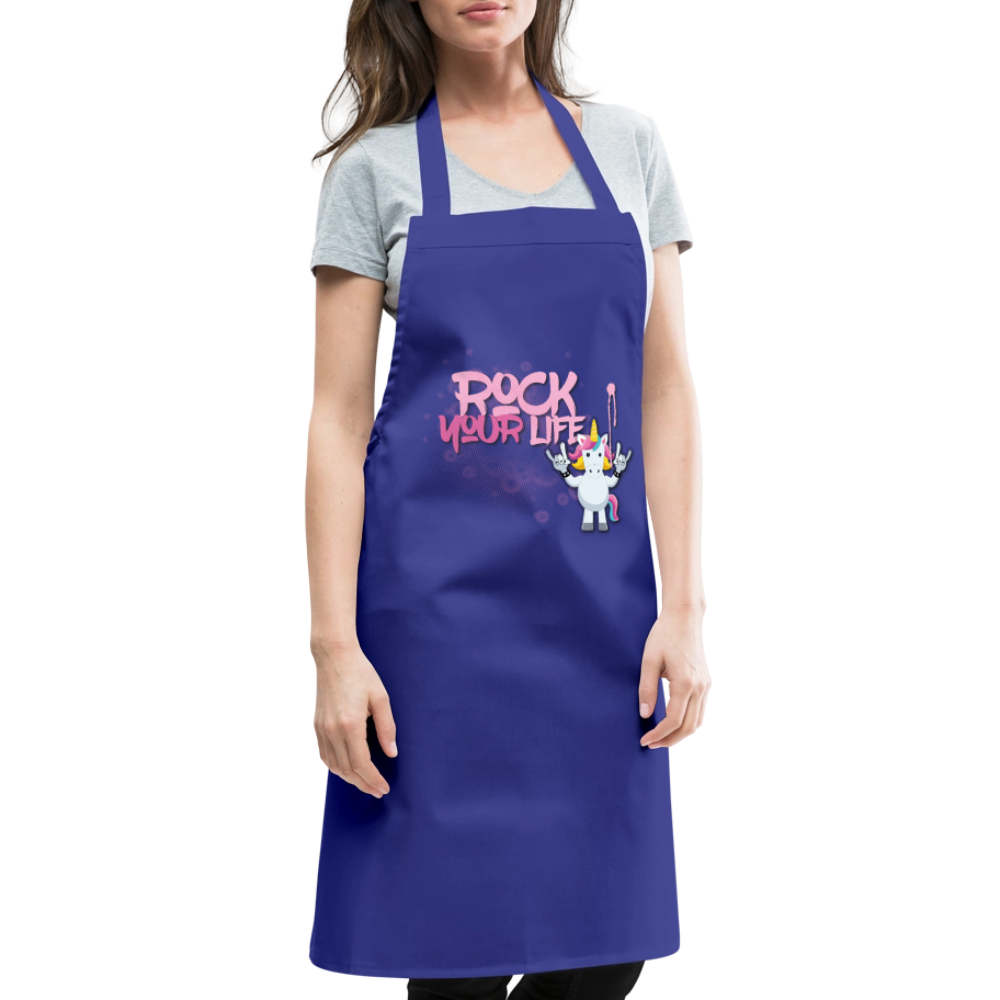 Kochschürze mit ROCK YOUR LIFE PRINT - Royalblau