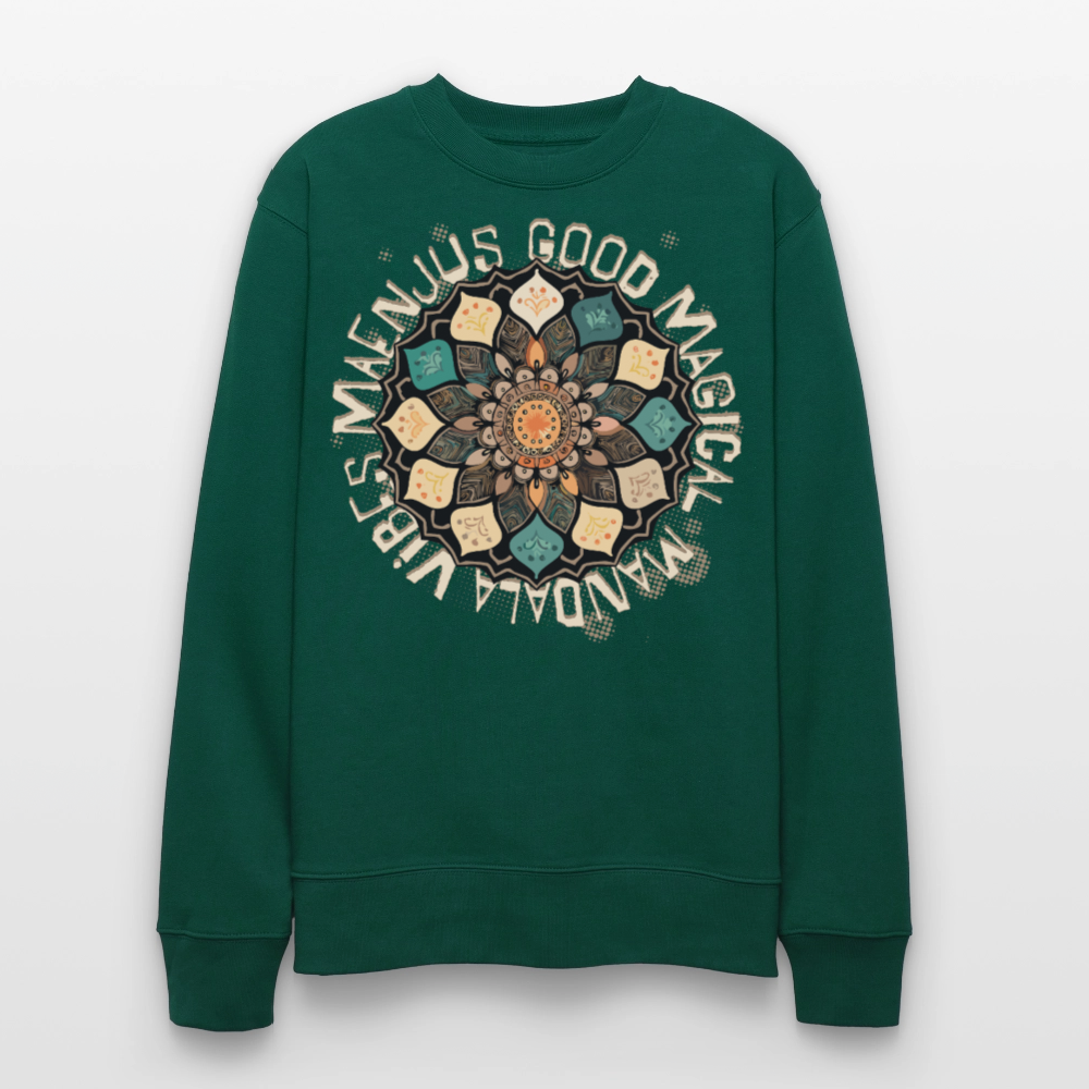Unisex Bio-Sweatshirt mit MANDALA VIBES PRINT - Forest