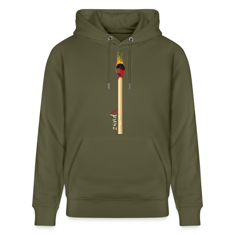 Unisex Hoodie mit zündX PRINT - Khaki Grün