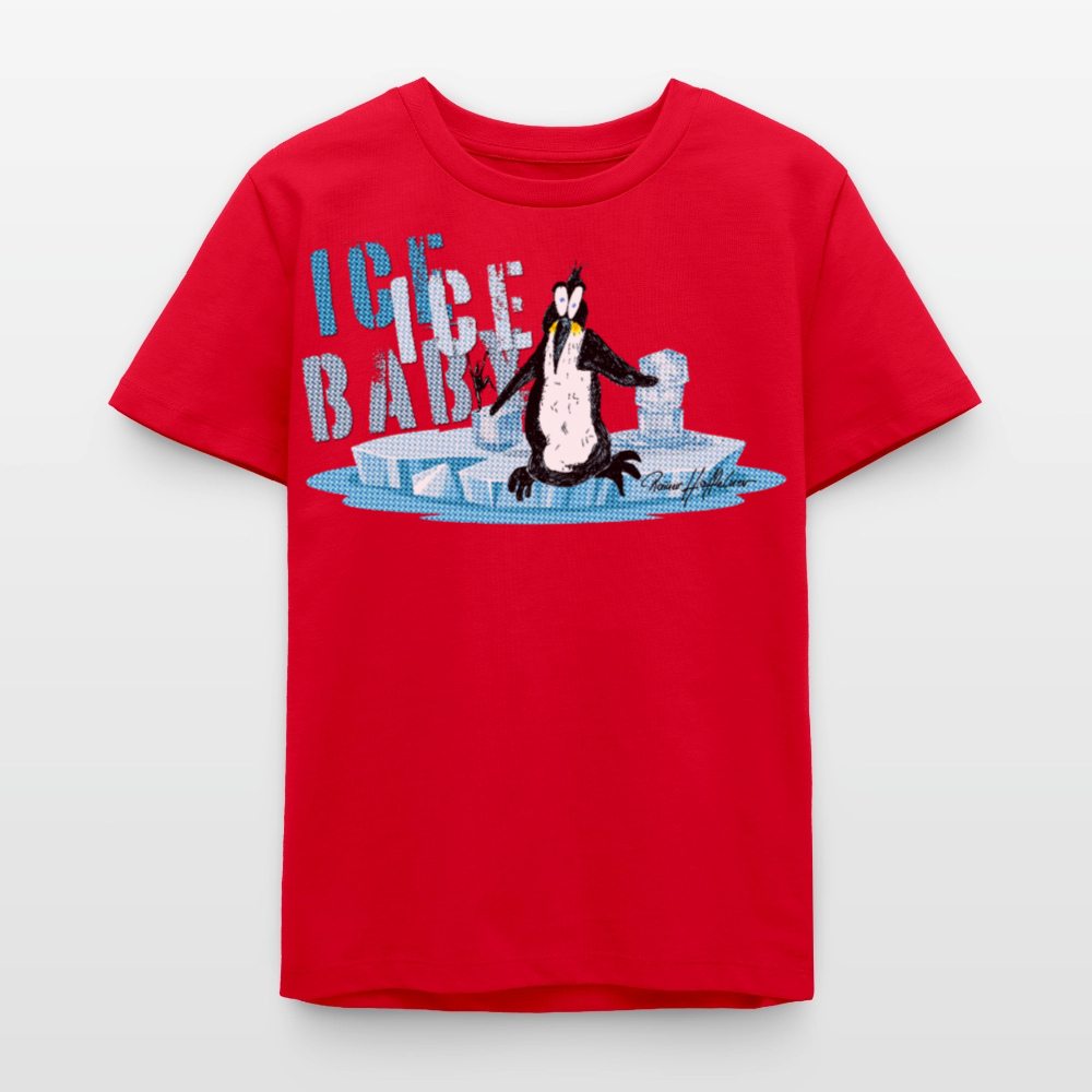MNJS TEENS Bio T-Shirt mit ICE ICE BABY PRINT - Rot