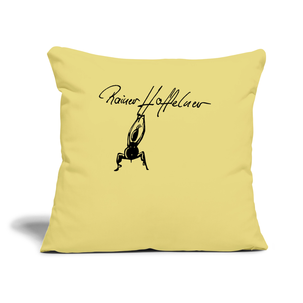 Sofakissenbezug 44 x 44 cm mit TUSCHEMÄNNCHN PRINT - Hellgelb