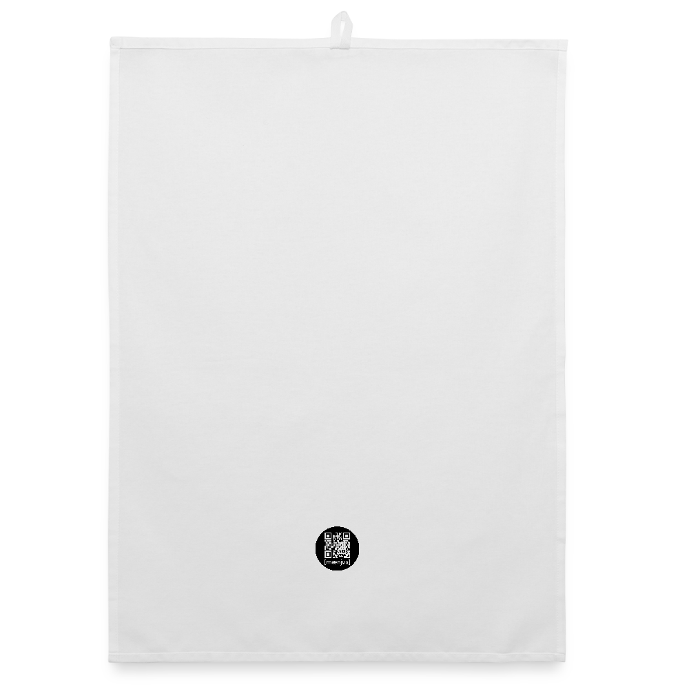 Organic Geschirrtuch mit SANTASKULL FUCKTORY PRINT - Weiß