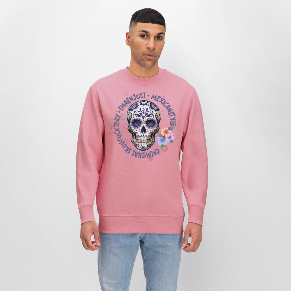 Unisex Bio-Sweatshirt mit MAENJUS MEXICANSTYLE PRINT - Lila Traum