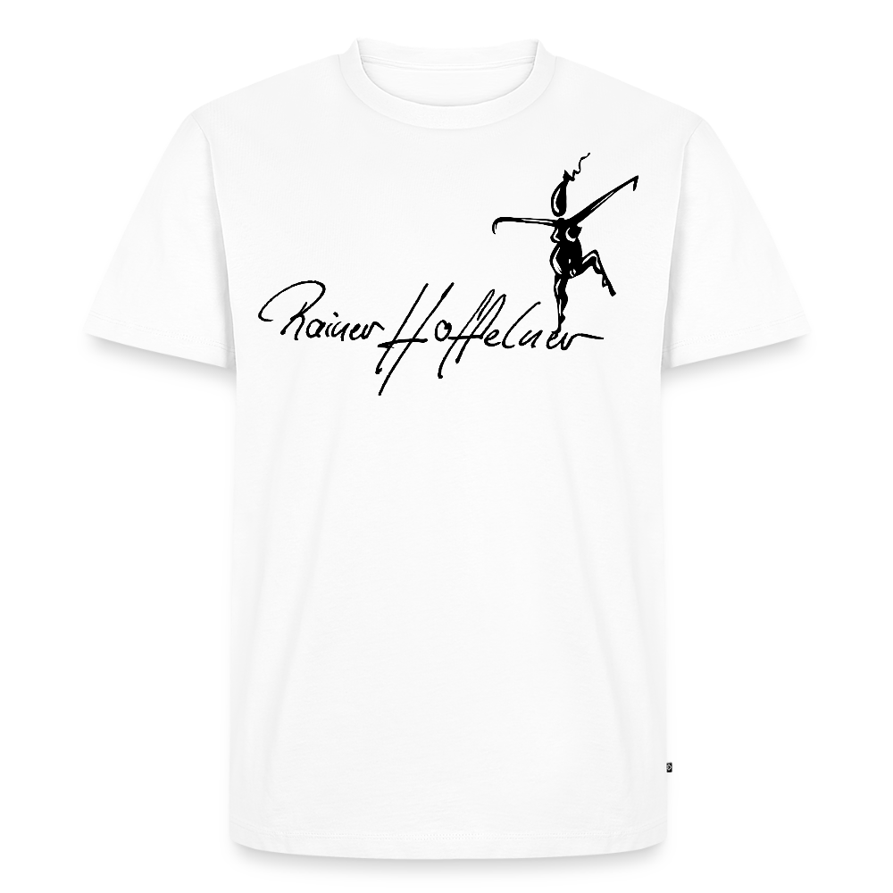 Männer Premium T-Shirt mit TUSCHEWEIBCHEN PRINT - Weiß