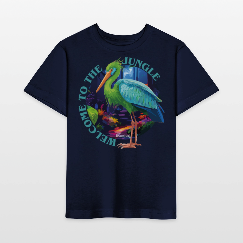 MNJS KIDS T-Shirt mit WELCOME TO THE JUNGLE PRINT - Navy