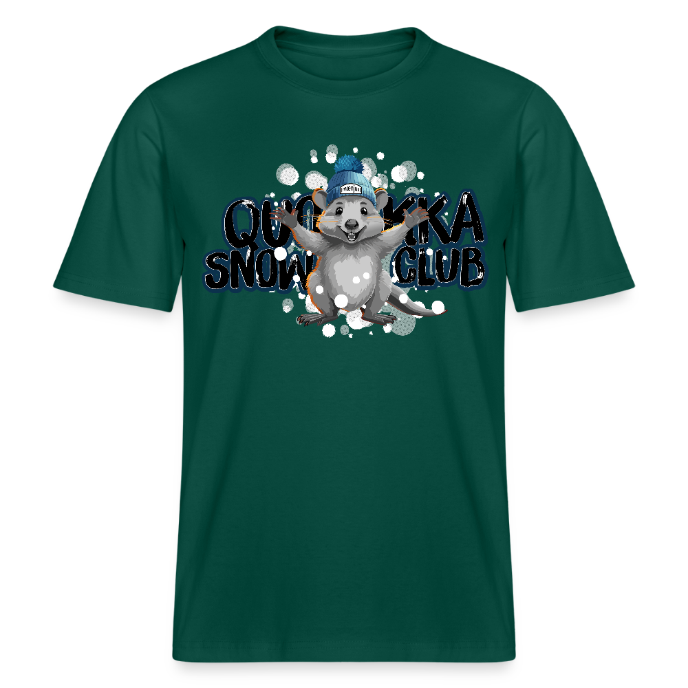 Unisex Bio-T-Shirt mit QUOKKA SNOWCLUB PRINT - Forest
