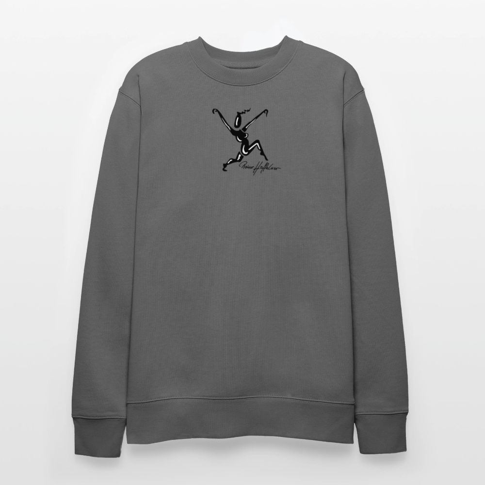 Unisex Bio-Sweatshirt mit TUSCHEWEIBCHEN PRINT - Anthrazit