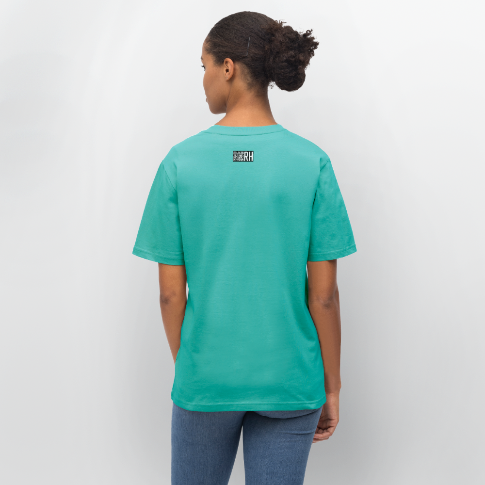 Unisex Bio-T-Shirt mit STREET ART PRINT - Poolblau