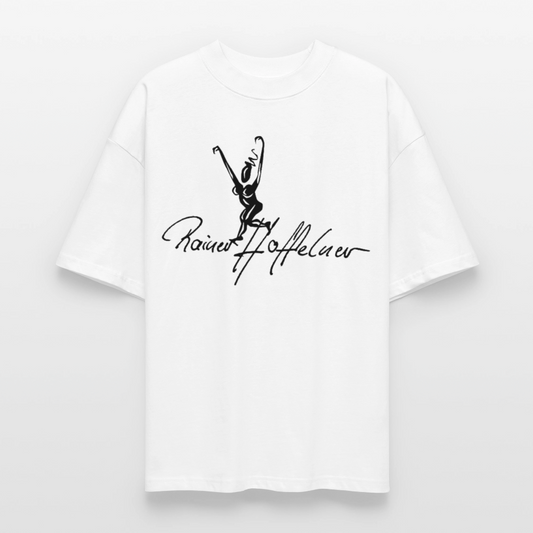 Oversized Unisex T-Shirt mit TUSCHEWEIBCHEN PRINT - Weiß