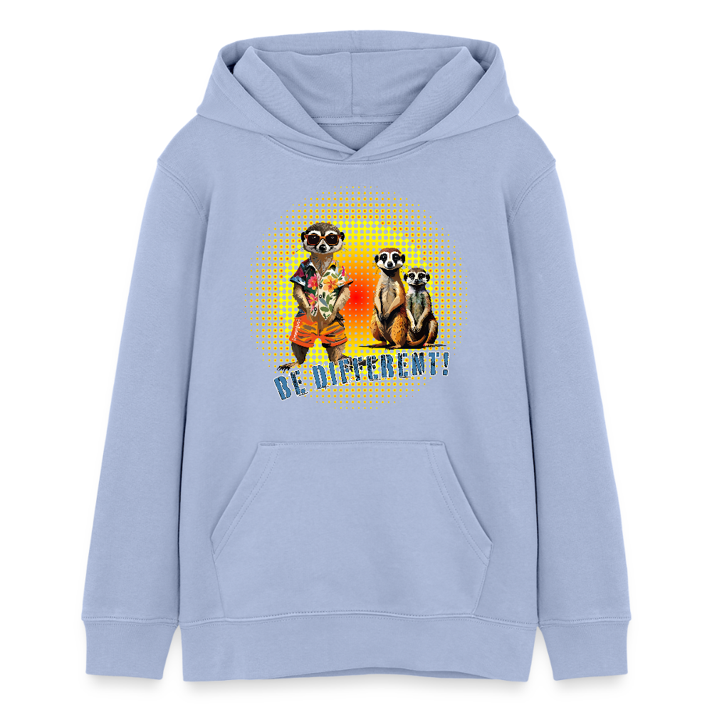 MNJS TEENS Bio-Hoodie mit BE DIFFERENT PRINT - Sky