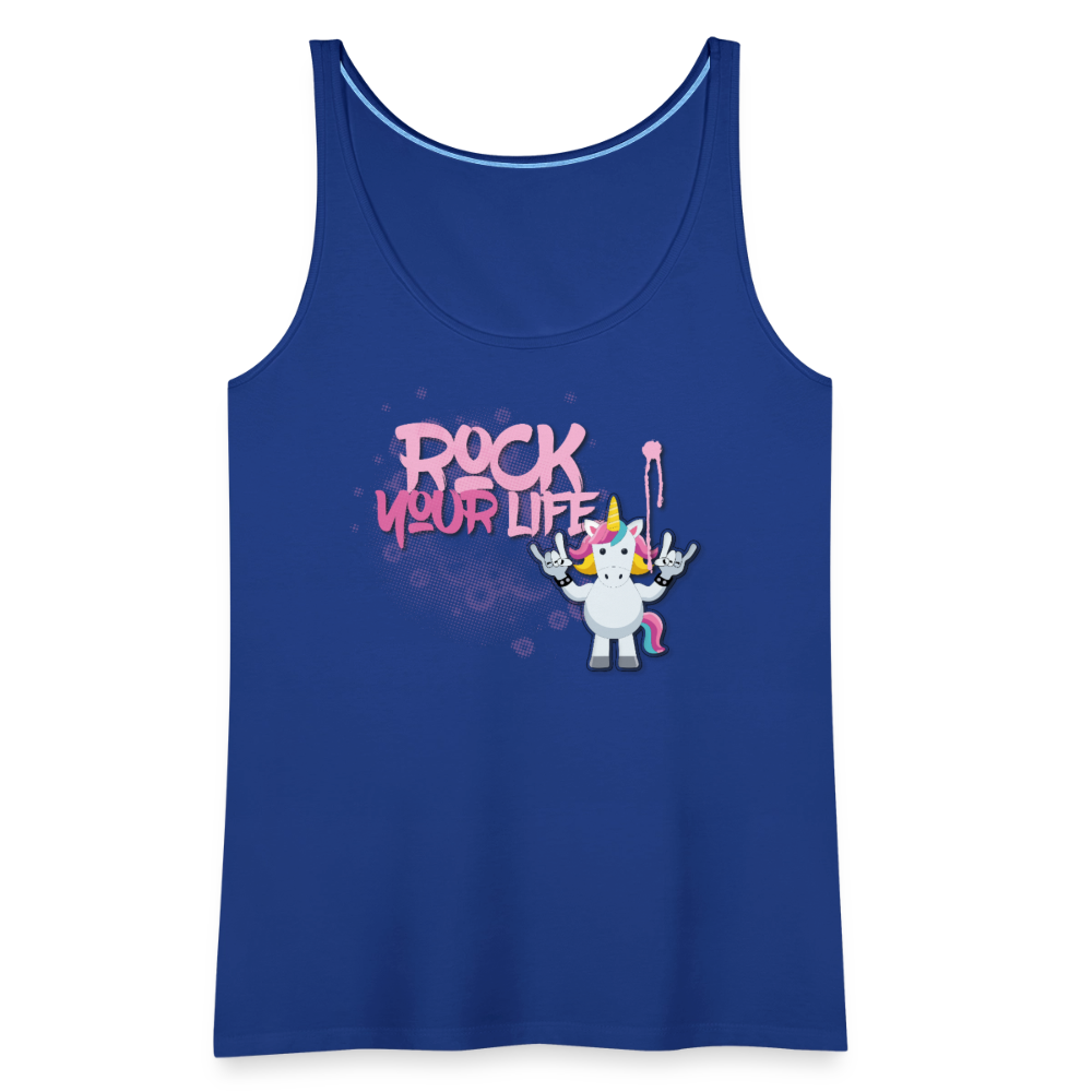 Frauen Premium Tank Top mit ROCK YOUR LIFE PRINT - Königsblau