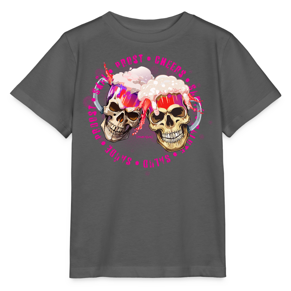 MNJS KIDS Bio T-Shirt mit OKOTBERFEST EDITION GIRLS PRINT - Anthrazit