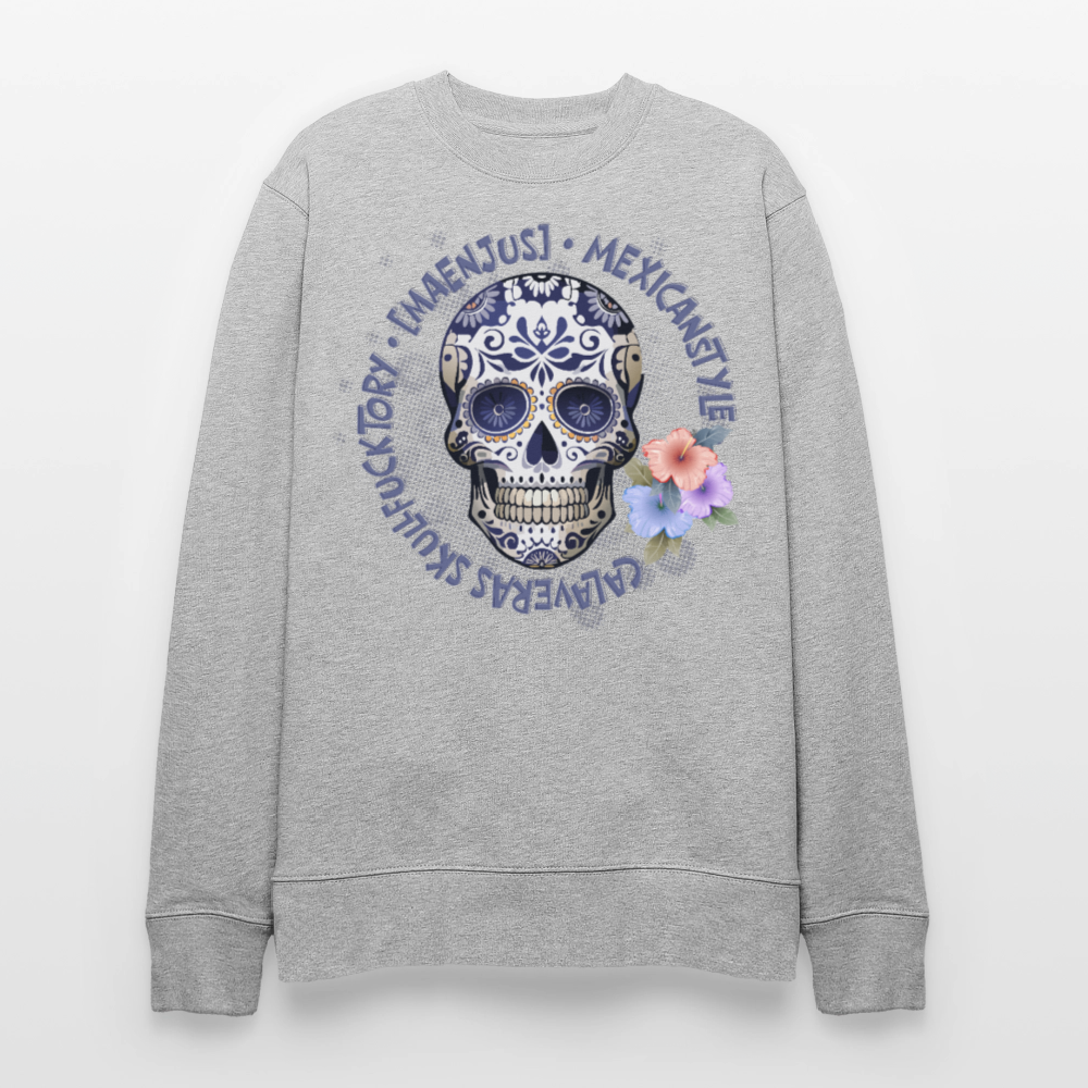 Unisex Bio-Sweatshirt mit MAENJUS MEXICANSTYLE PRINT - Grau meliert