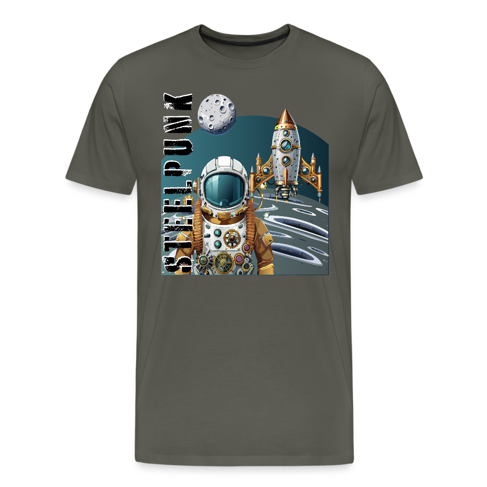 Männer Premium T-Shirt mit STEELPUNK PRINT - Asphalt