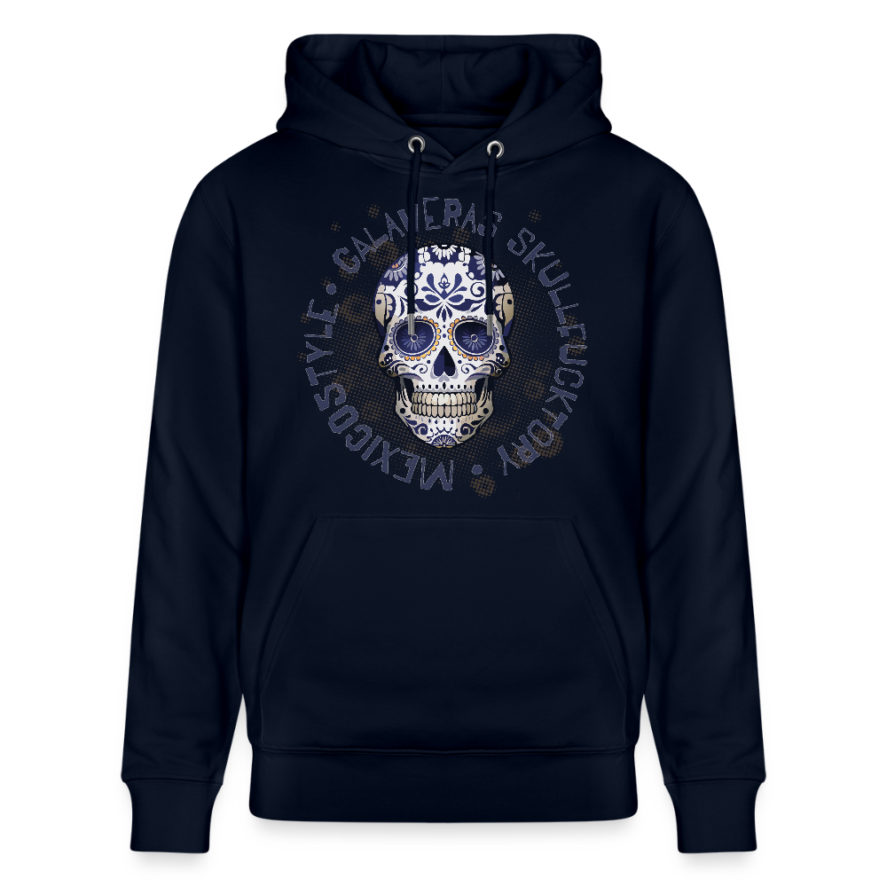 Unisex Hoodie mit CALAVERAS SKULL PRINT - Navy