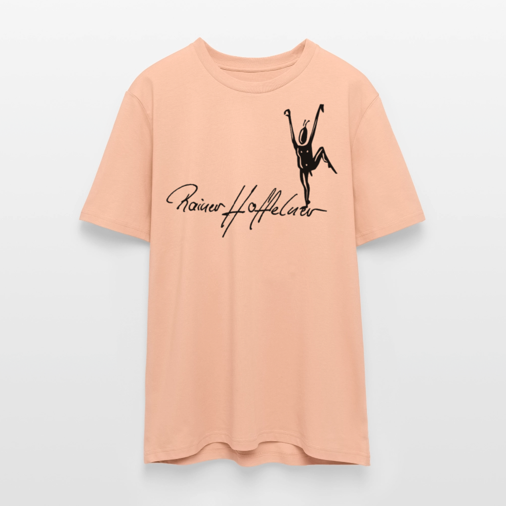 Unisex Bio-T-Shirt mit TUSCHEMÄNNCHEN PRINT - Pfirsich