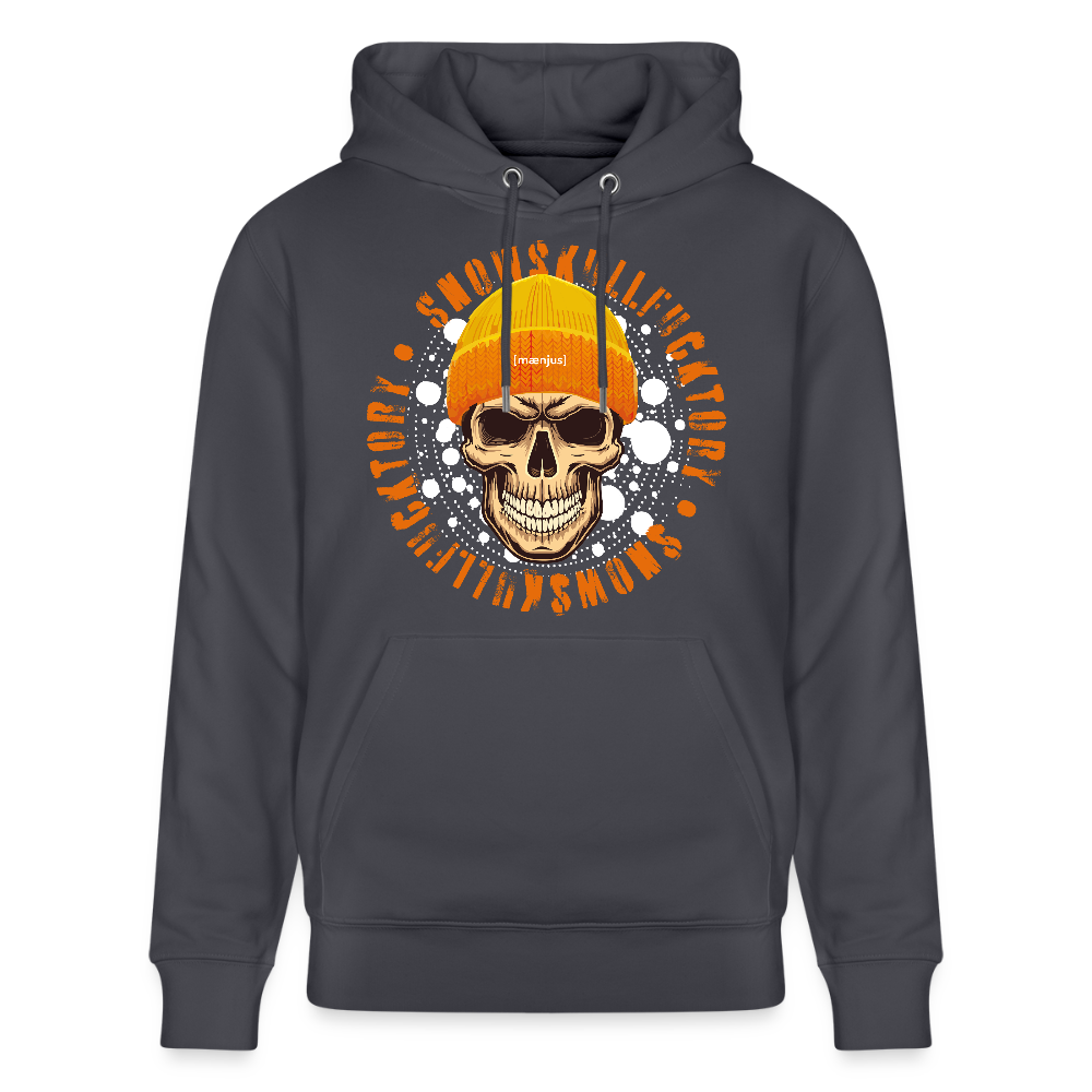 Unisex Bio-Hoodie mit SNOWSKULL FUCKTORY PRINT - Indigoblau